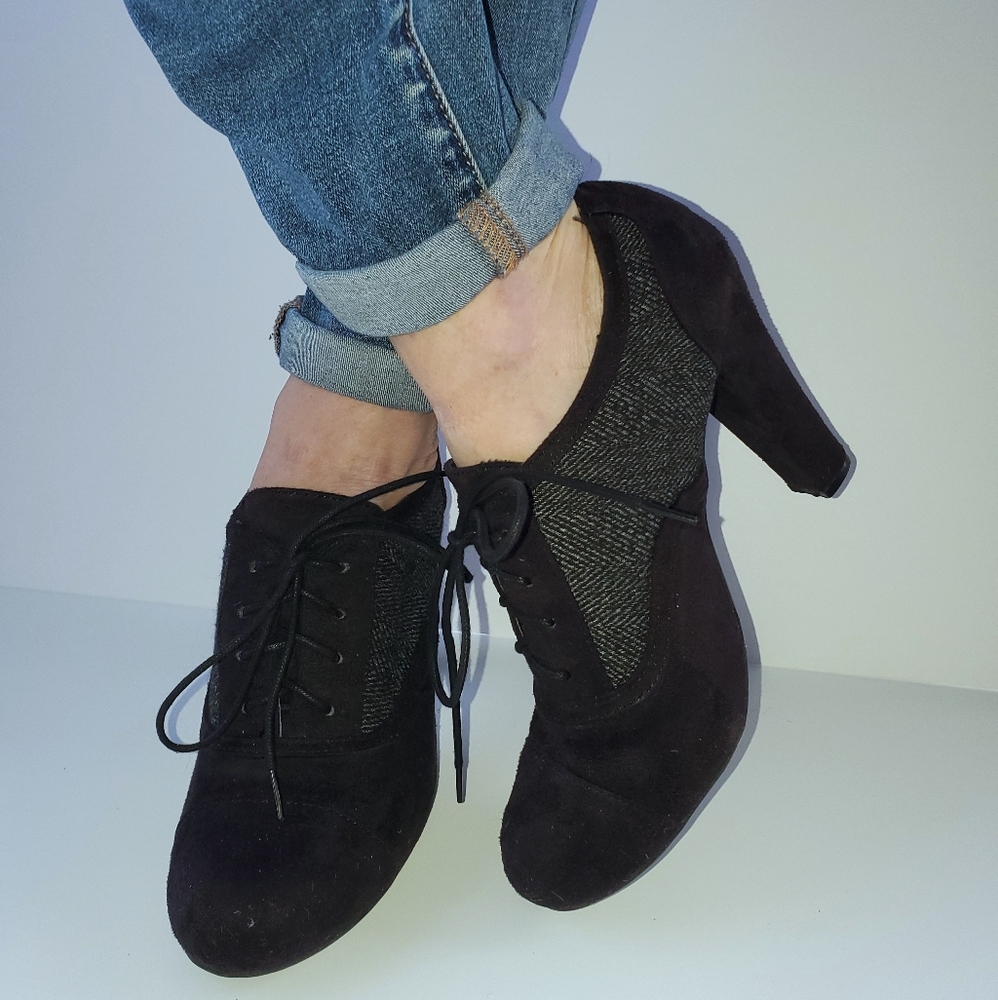 Black Suede Ankle Booties